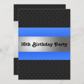 Jongen's 16e verjaardag kaart (Voorkant / Achterkant)