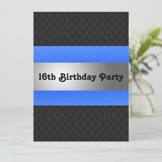 Jongen's 16e verjaardag kaart (Staand voorkant)