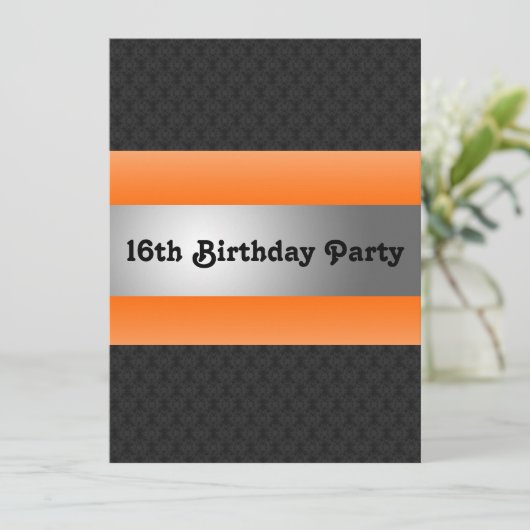 Jongen's 16e verjaardag kaart (Staand voorkant)