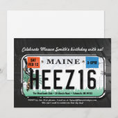 Jongens 16e verjaardag Maine Uitnodiging (Voorkant / Achterkant)