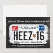 Jongen's 16e verjaardag Maryland Kaart (Voorkant / Achterkant)