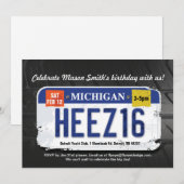 Jongens 16e verjaardag Michigan Uitnodiging (Voorkant / Achterkant)