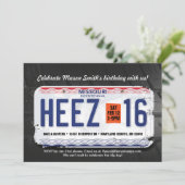 Jongen's 16e verjaardag Missouri Licentie uitnodig Kaart (Staand voorkant)