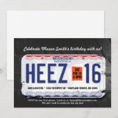 Jongen's 16e verjaardag Missouri Licentie uitnodig Kaart (Voorkant / Achterkant)