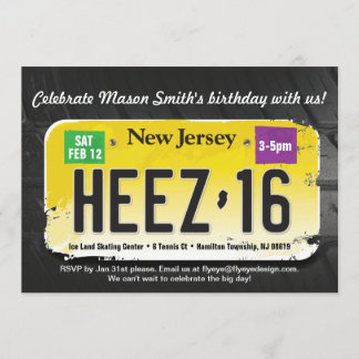 Jongen's 16e verjaardag New Jersey Kaart