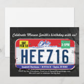 Jongen's 16e verjaardag Ohio-uitnodiging Kaart (Voorkant / Achterkant)