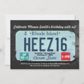 Jongens 16e verjaardag RI-licentie uitnodiging (Voorkant)