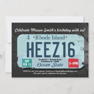 Jongens 16e verjaardag RI-licentie uitnodiging