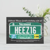 Jongens 16e verjaardag Vermont Uitnodiging (Staand voorkant)