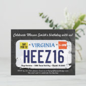 Jongens 16e verjaardag Virginia Uitnodiging (Staand voorkant)