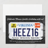 Jongens 16e verjaardag Virginia Uitnodiging (Voorkant / Achterkant)