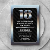 Jongen's 18e verjaardag uitnodiging