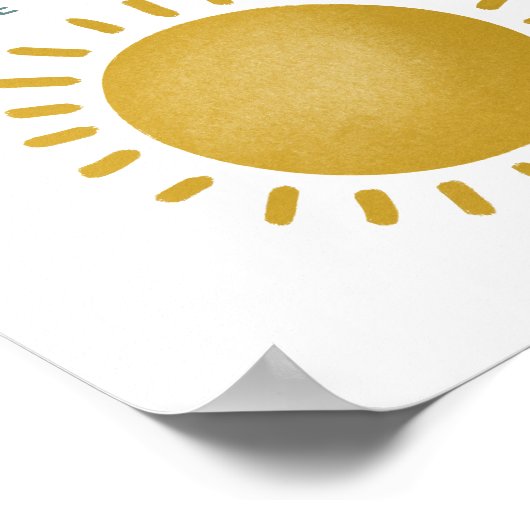 Jongens 1e reis rond de zon gunstteken poster (Hoek)