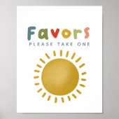 Jongens 1e reis rond de zon gunstteken poster (Voorkant)