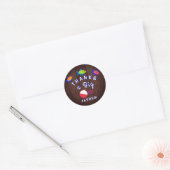Jongens 1e verjaardag dank u O Fishally One Ronde Sticker (Envelop)