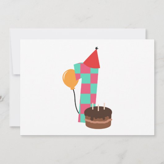 Jongens 1e verjaardag kaart (Achterkant)