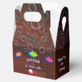 Jongens 1e verjaardag kleine visser O vishally One Bedankdoosjes (Geopend)