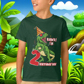 jongens 2e Birthday dinosaur T-shirt