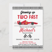 Jongens 2e verjaardag opgroeien twee snelle rode r kaart (Voorkant)