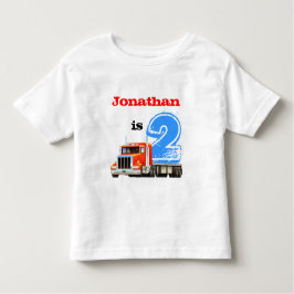 Jongens 2e Verjaardag Rode Truck Kinder Shirts