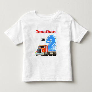 Jongens 2e Verjaardag Rode Truck Kinder Shirts