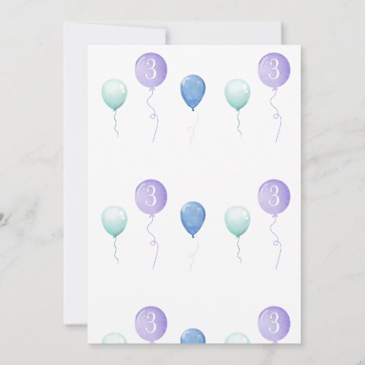 Jongens 3e Dino Verjaardagsfeest Kaart (Achterkant)