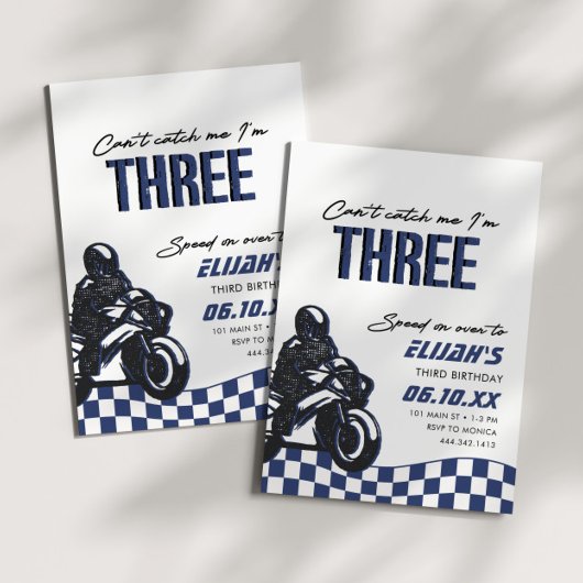 Jongens 3e Motorcross Dirt Bike Verjaardag Kaart