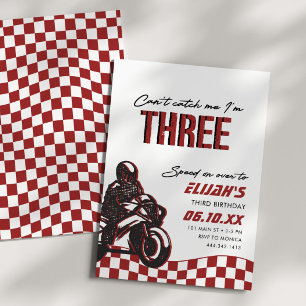 Jongens 3e Motorcross Dirt Bike Verjaardag Kaart