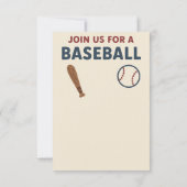 Jongens 3e Verjaardag Sport Baseball Party Kaart (Achterkant)