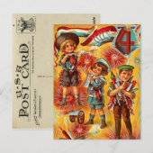  jongens 4 juli briefkaart (Voorkant / Achterkant)