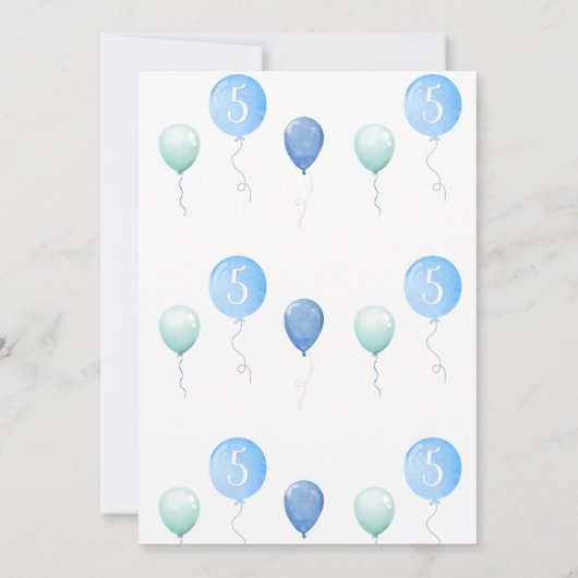 Jongens 5e Dino Verjaardag Uitnodiging (Achterkant)