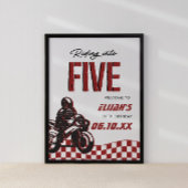 Jongens 5e Motorcross Dirt Bike Verjaardag Poster