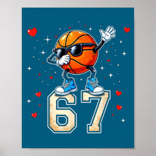 Jongens 67 Zes Zeven Zonnebril Dabbing Poster