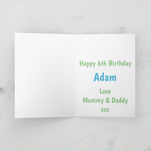 Jongens 6e verjaardag - Robots Kaart (Binnen)