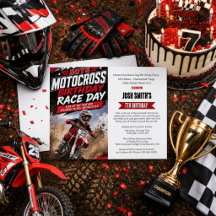 Jongens 7e Motocross Dirt Bike Racing Verjaardag