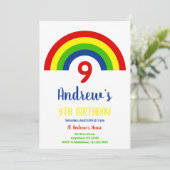 Jongens 9e verjaardag kaart (Staand voorkant)