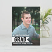 Jongens Aangepaste banner Foto-Afstuderen Kaart (Staand voorkant)