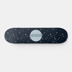Jongens aangepaste naam maansterren ruimte kinder persoonlijk skateboard