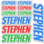 Jongens aangepaste naam vinyl stickers gepersonali (Voorkant)