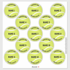 jongens aangepaste spelers noemen tennisstickers sticker