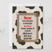 Jongen's Aangepaste Westerne Theme Birthday Uitnod Kaart (Voorkant)