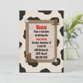Jongen's Aangepaste Westerne Theme Birthday Uitnod Kaart (Staand voorkant)