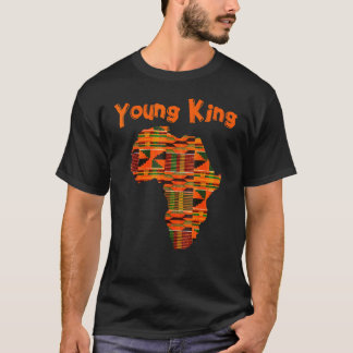 Jongens Afrikaans Print Klein Kinder Met Koning Ke T-shirt