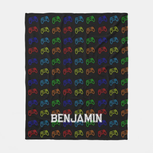 Jongens afspeelstation - Aangepaste fleece-blanket Fleece Deken (Voorkant)