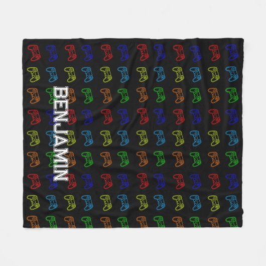 Jongens afspeelstation - Aangepaste fleece-blanket Fleece Deken (Voorkant (Horizontaal))