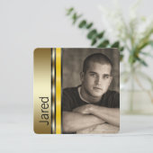 Jongens afstuderen aankondigingen (Staand voorkant)