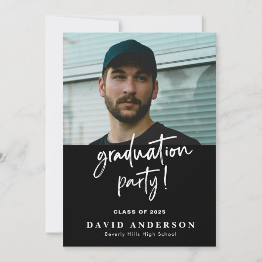 Jongens Afstuderen uitnodiging Klasse van 2025 (Voorkant)