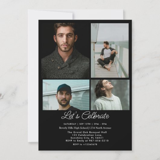 Jongens Afstuderen uitnodiging Klasse van 2025 (Achterkant)