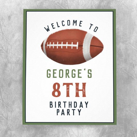 Jongens Amerikaans Football Kinderen Verjaardag We Perfect Poster