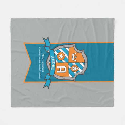 Jongens André of letter Een naam die kinder deken  (Voorkant (Horizontaal))